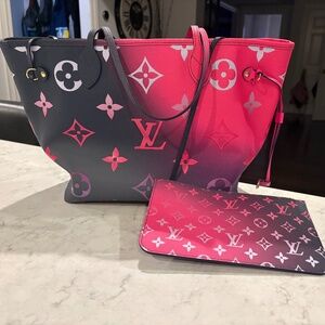 Neverfull MM Midnight Fuchia Louis Vuitton